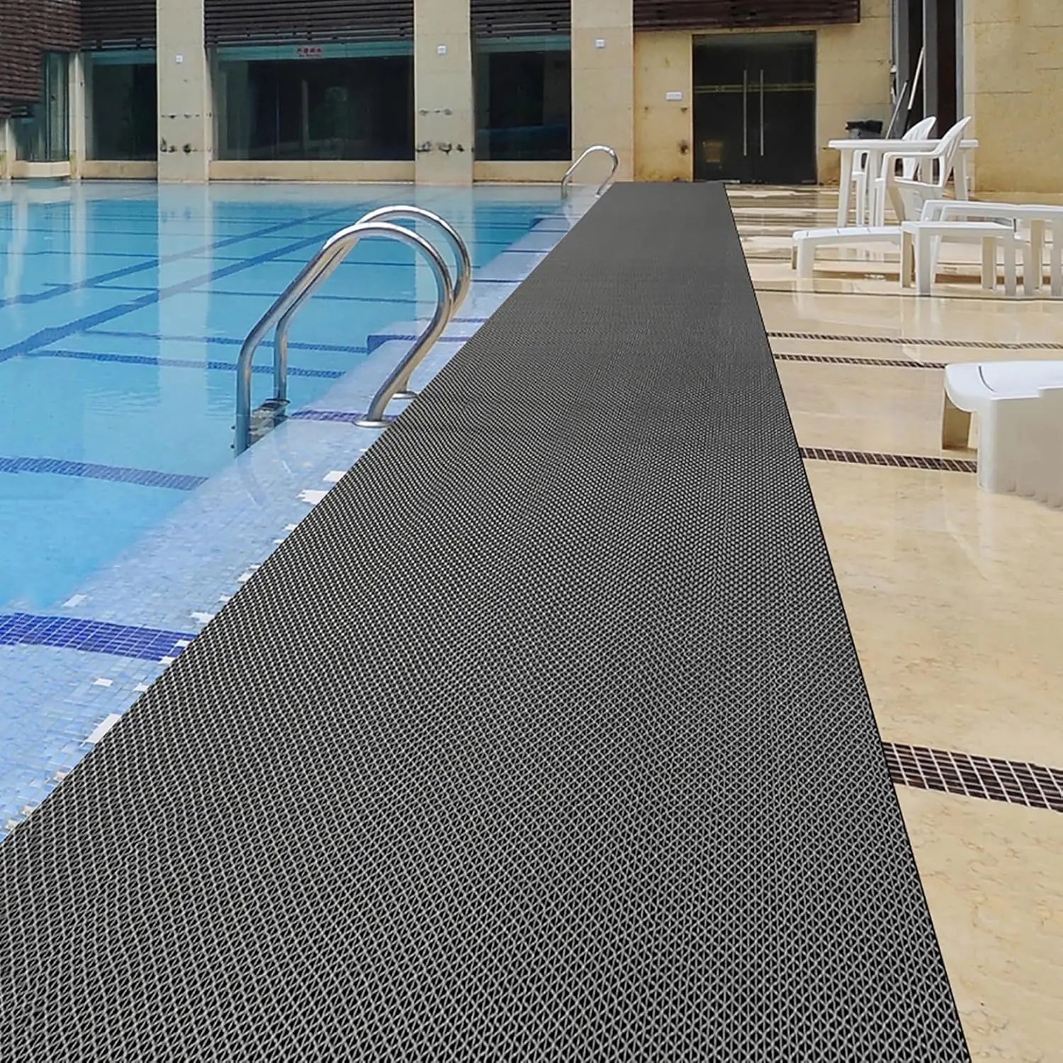 Pool, Bathroom, Commercial Kitchen and More, PVC Non - Slip and Anti - Fatigue Mats, Gray Color