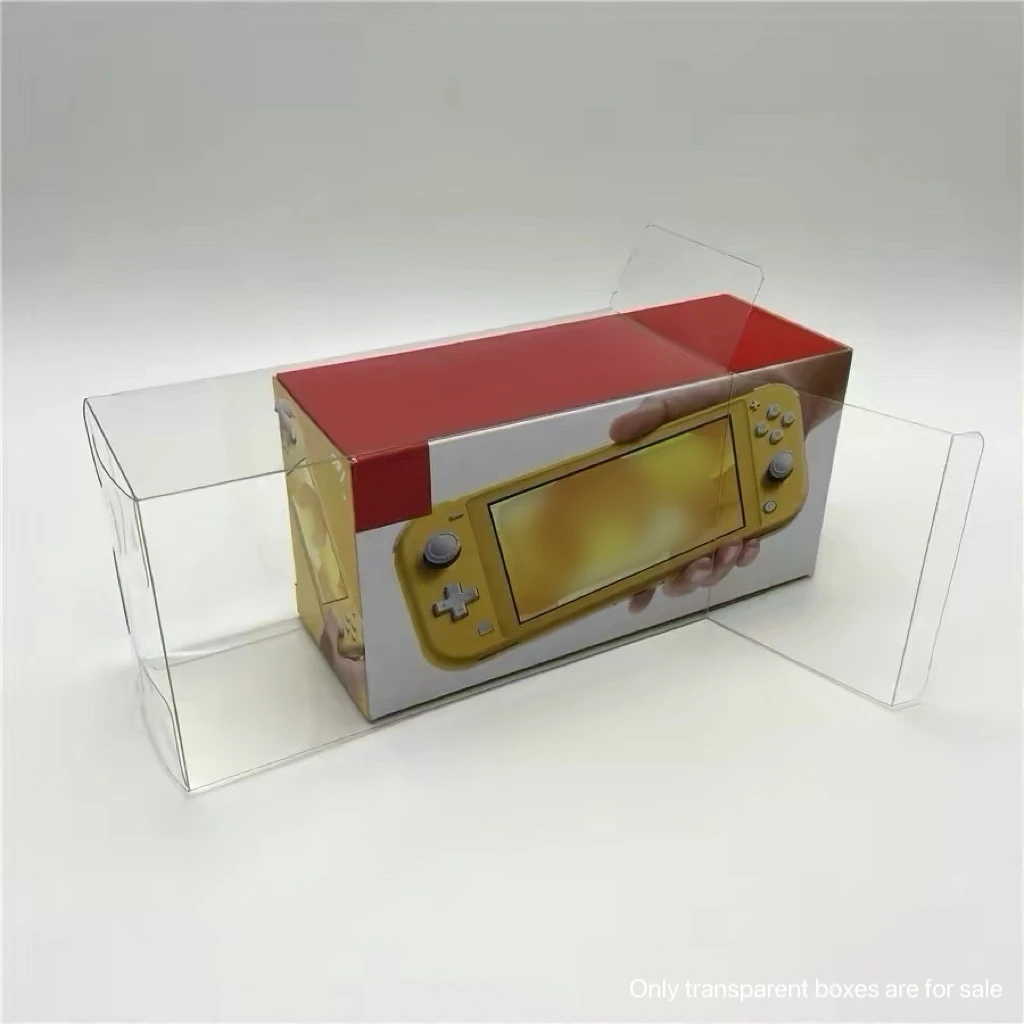 Clear PET Display Protector Box for Nintendo Switch Lite NSL, Dustproof Collector Storage Case