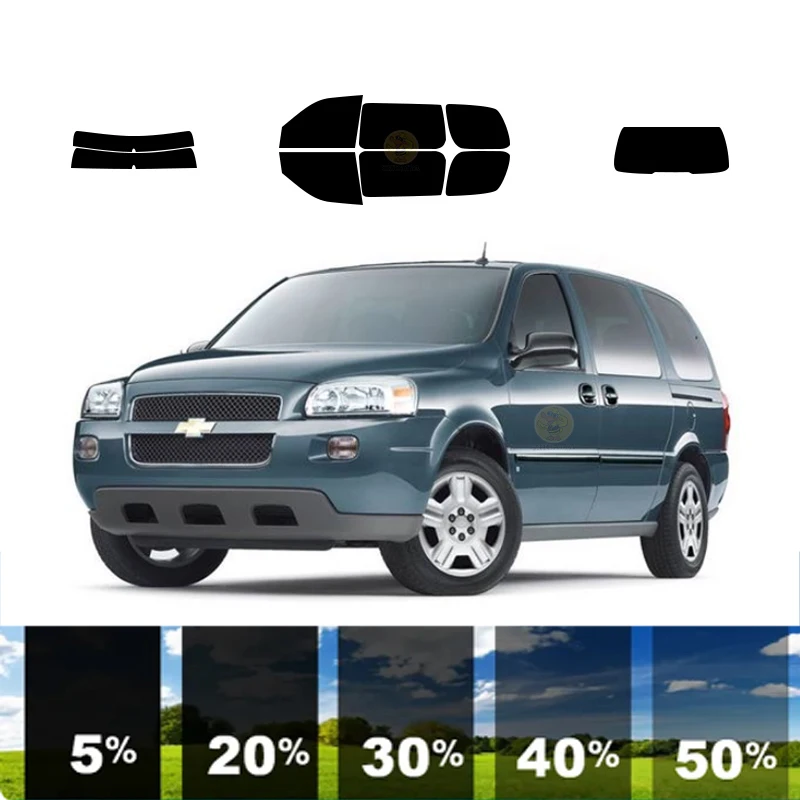 

Предварительно вырезанная съемная тонировочная пленка для окон для автомобиля, 100% УФР, 5%-35%VLT, теплоизоляция, карбон ﻿ Для внедорожника CHEVROLET UPLANDER 4 DR 2005-2009 гг.