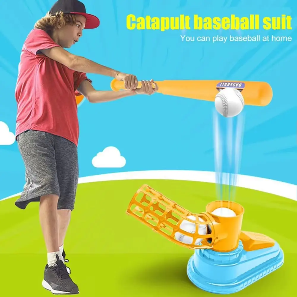 Creative Children Baseball Ball Toys Colorful Retractable Baseball Launcher Training Aid Remote Control Baseball Practice Tool