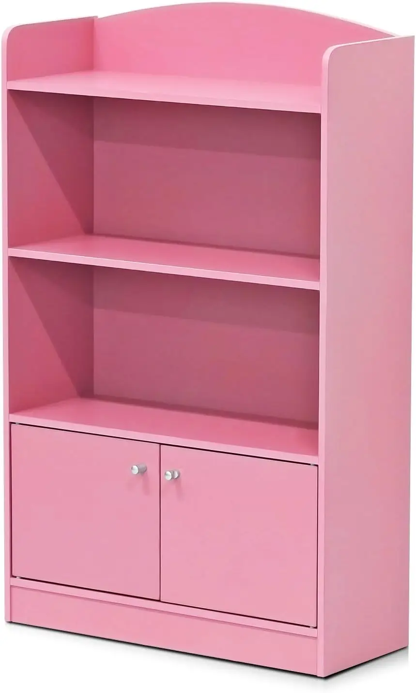 

Книжная полка Lova с шкафом для хранения, 9,49d x 23,82 W x 42,28 H in, розовая