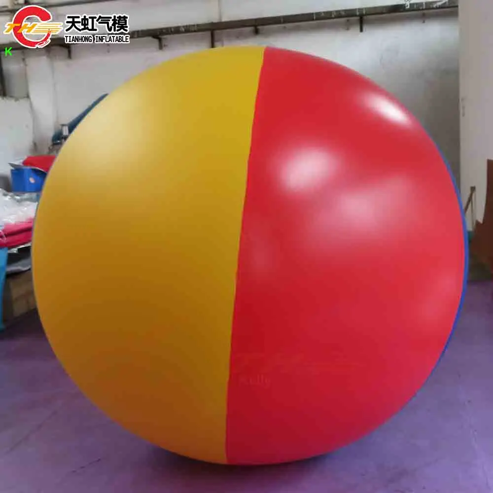 Spedizione veloce 1m/2m/3m Dia Pallone da spiaggia gonfiabile gigante Palloncini in PVC colorati per giocattoli da gioco sportivi di costruzione di squadre
