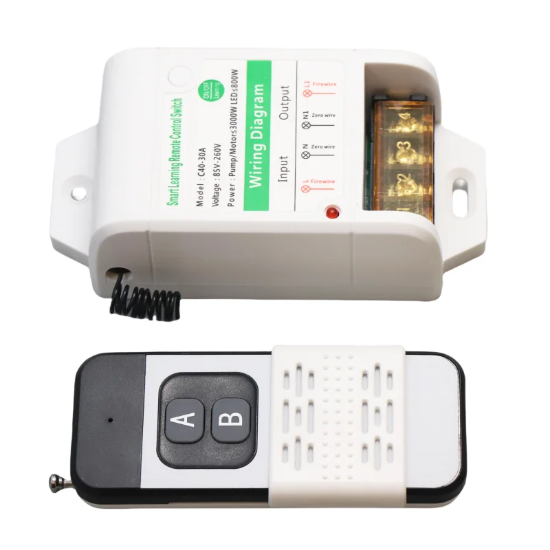 220V 1 saluran pompa air motor cerdas remote control nirkabel pompa submersible perlindungan kebocoran remote control