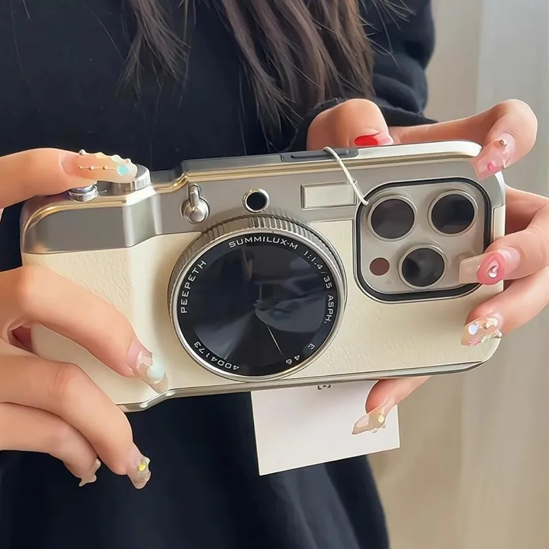 Stereo camera suitable for mobile phone cases, magnetic 16, Internet celebrities, 14promax, creative hard shells, 13 tides