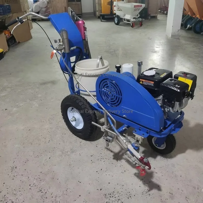 High-Pressure Airless Road Line Marking Machine - Cold Paint Traffic Marker with Engine Motor & PLC Core Components