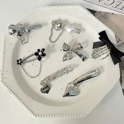 New Women Elegant Bow Star Hollow Geometric Metal Hair Claw Vintage Hair Clips Headband Hairpin Hair Crab Hair Accessories