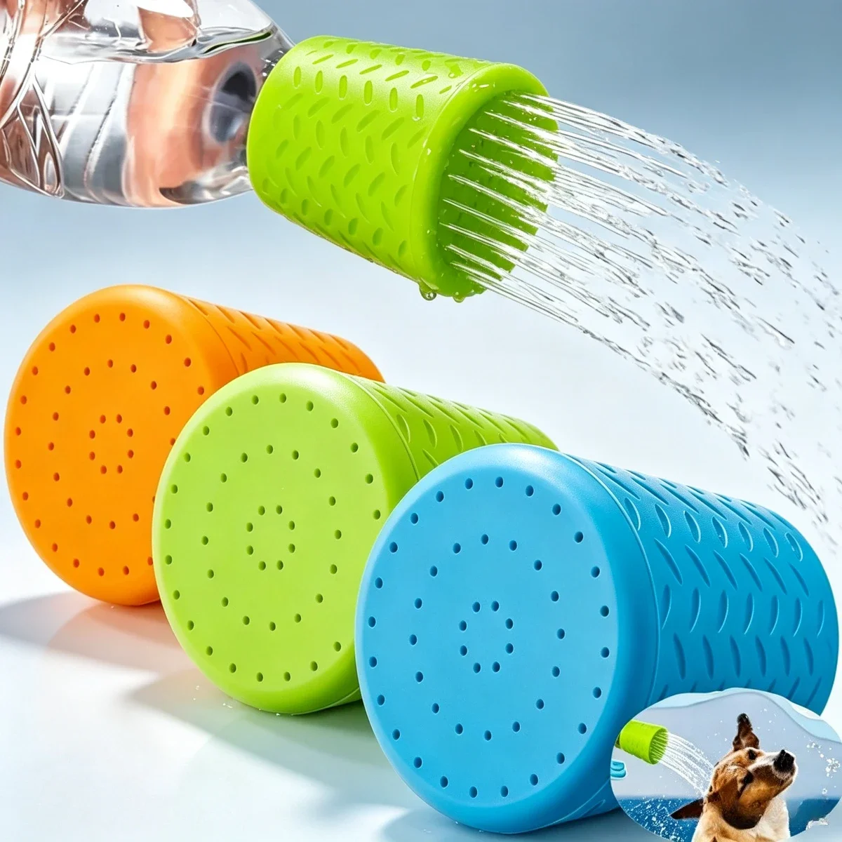 Portable Bottle Shower Head, Multi-Purpose Outdoor Water Sprayer, Beach Sand Washer for Pet Bath, Plant Watering & Camping Use