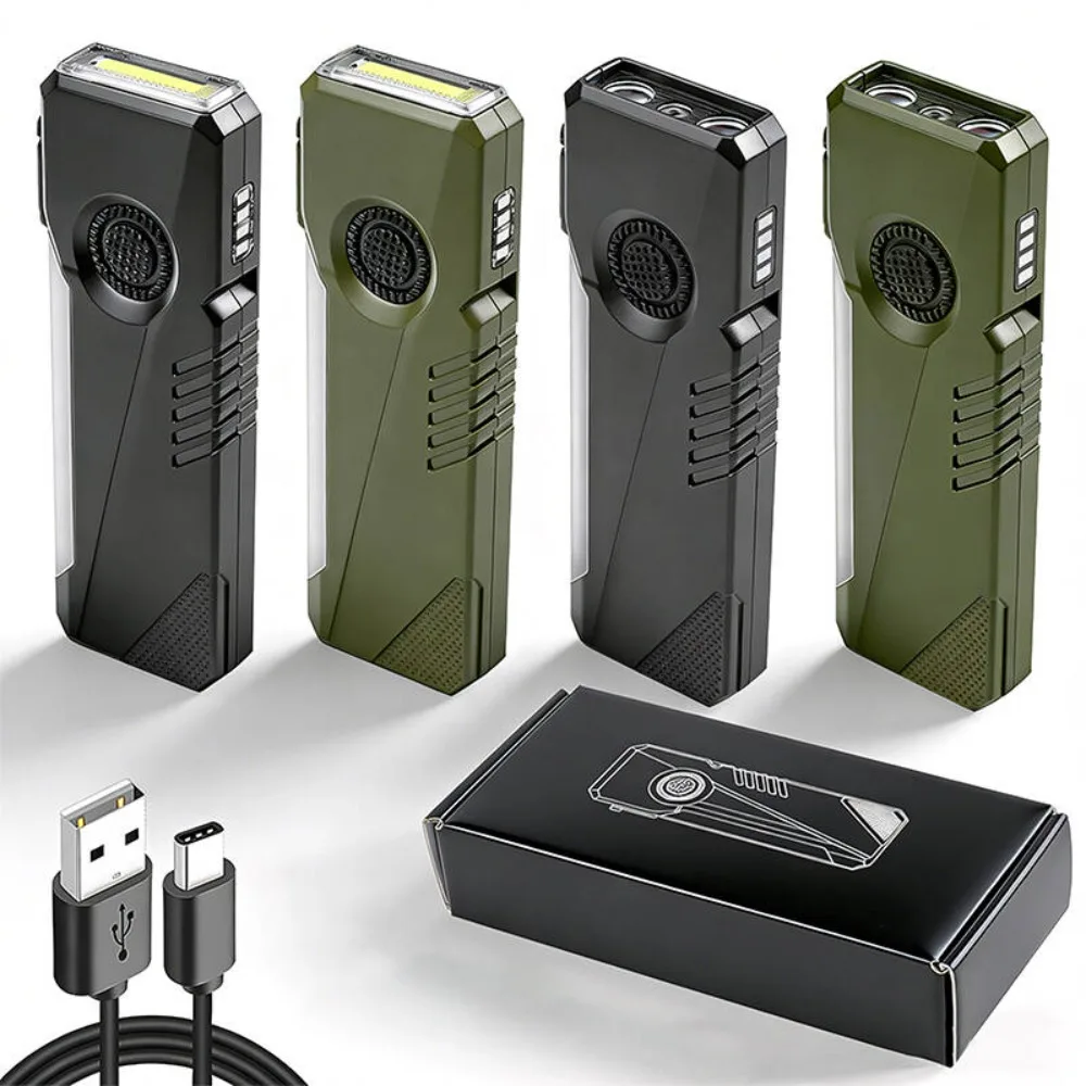 New Mini Ultra Thin EDC Flashlight Multilight Source RGB Side Light with Strong Magnet Pen Clip Torch for Daily Carry Use