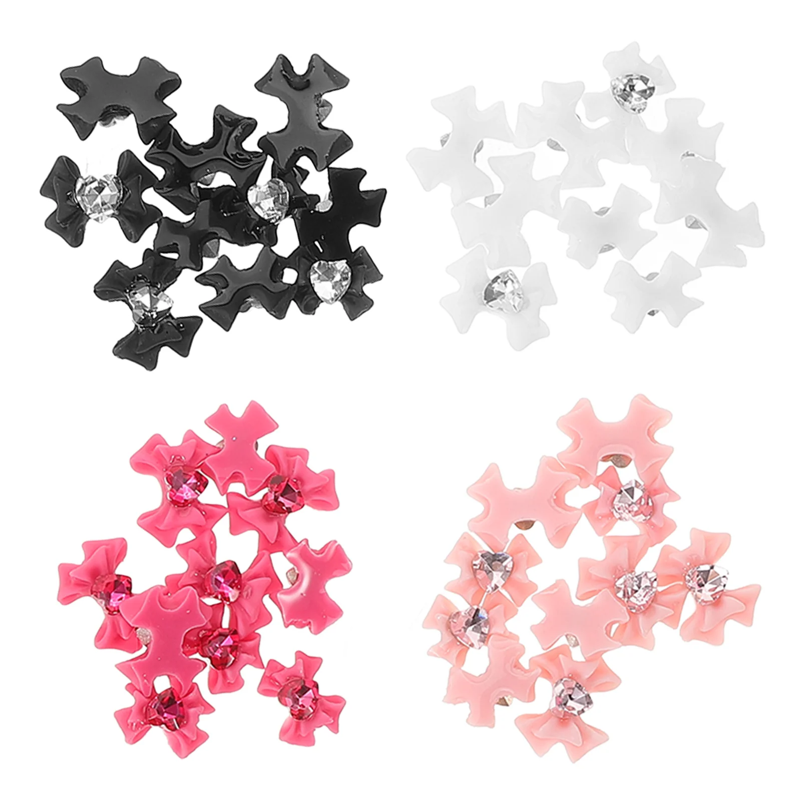 

40 Pcs Rhinestones for Nails DIY Charms Manicure Small Bow Manicures Bowknot Decoration Tie