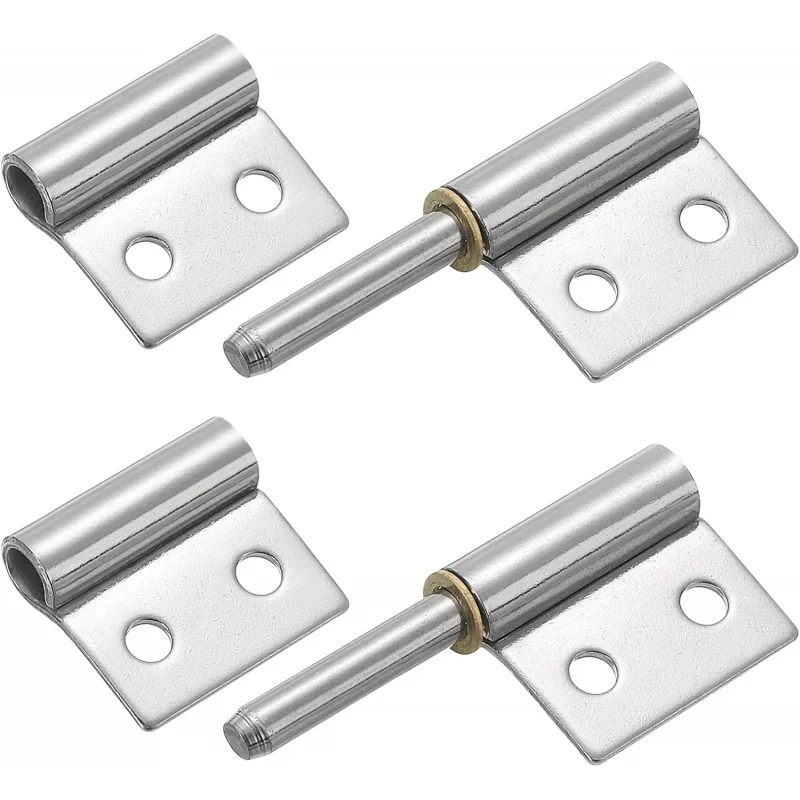 

2 шт. 2 x 1-1/2 (LxW) 304 сварные петли из нержавеющей стали с предварительно перфорированной подъемной петлей Петли для флага Съемные дверные петли
