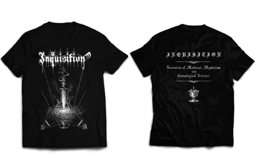 Nouveau t-shirt en coton épais noir de toutes tailles de la groupe New Inquisition EN671