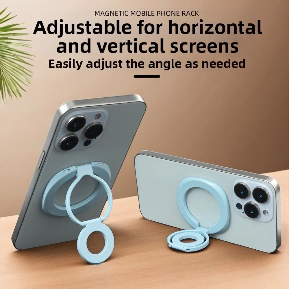 المحمولة مزدوجة الوجهين حامل هاتف مغناطيسي قابل للتعديل قبضة الهاتف البنصر حامل طوي دعم سطح المكتب حامل جوّال بلاستيكي الخليوي #5