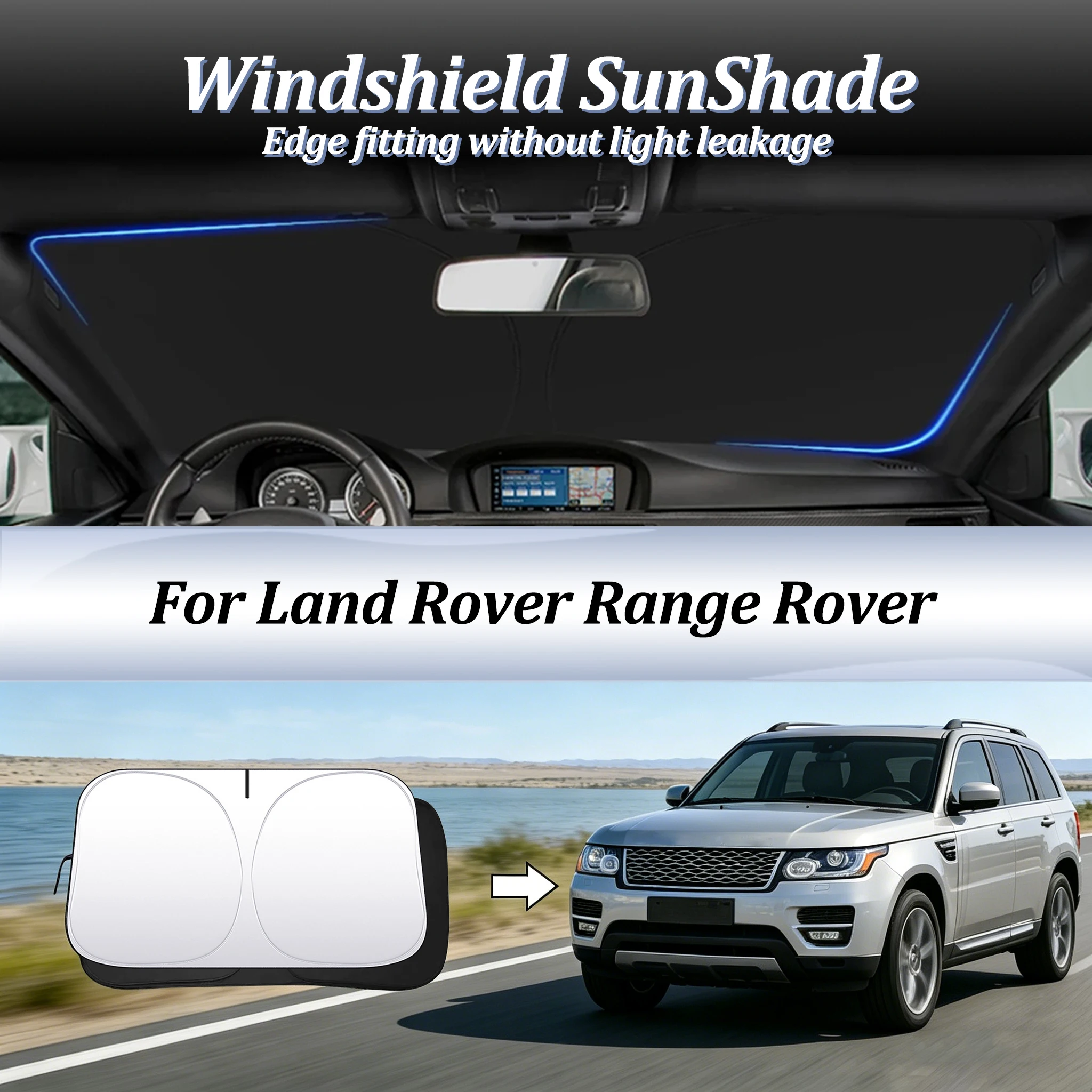 Car Windshield SunShade For Land Rover Range Rover Auto Accessories Sun Shade Visor Cover Foldable Anti- UV Protect Privacy