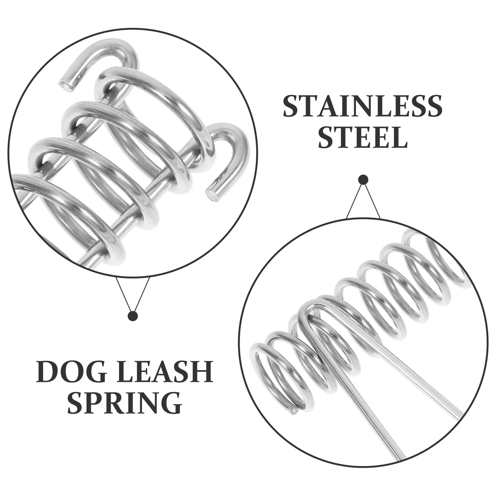 

Shock Absorbing Dog Leash Spring Heavy Duty Stainless Steel Tension Spring for Large Dog Tie Out Outdoor Use Shock