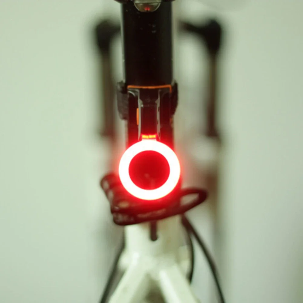 Quality Bike Rear Light Taillight Waterproof Wear-resistance Black Heart-shaped Night Warn Plastic Rechargeable