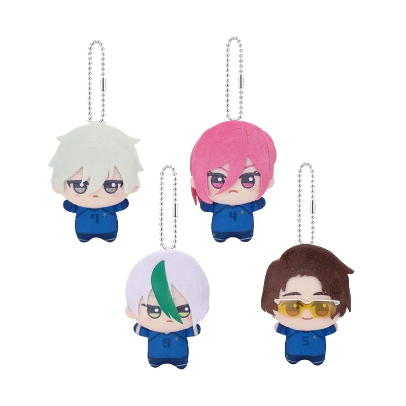 Anime BLUE LOCK Nagi Seishiro Chigiri Hyoma Cosplay Fluffy Maumet Keychain Pendant Cartoon Puppet Keyring Decoration Xmas Gift