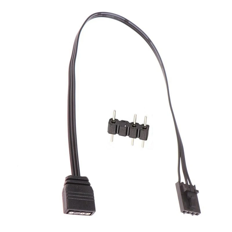 ABYC For Corsair 4PIN RGB to Standard ARGB 3-Pin 5V Adapter Connector RGB Cable 25cm