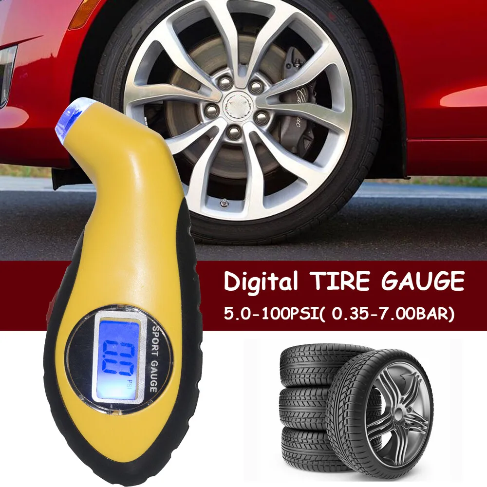 

PANGOLIN Digital Tire Pressure Gauge LCD PSI Meter Auto Car Truck Motorcycle Van Portable Air Tester with Backlit Nozzle