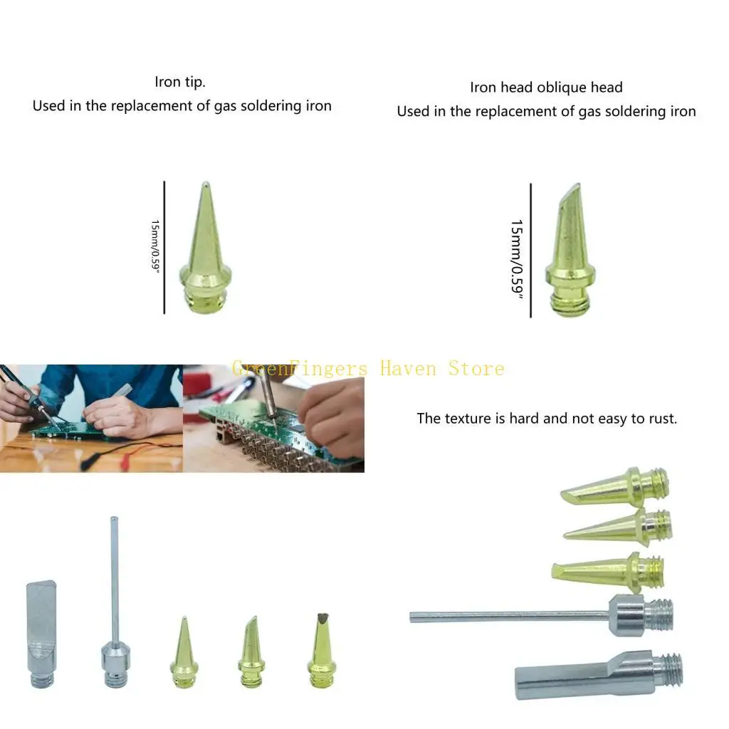 F68d 5pcs Gas Soldering Tips Комплект для кончиков железа для HS-1115K Сварка F68d 5pcs Gas Soldering Tips Комплект для кончиков железа для HS-1115K Сварка