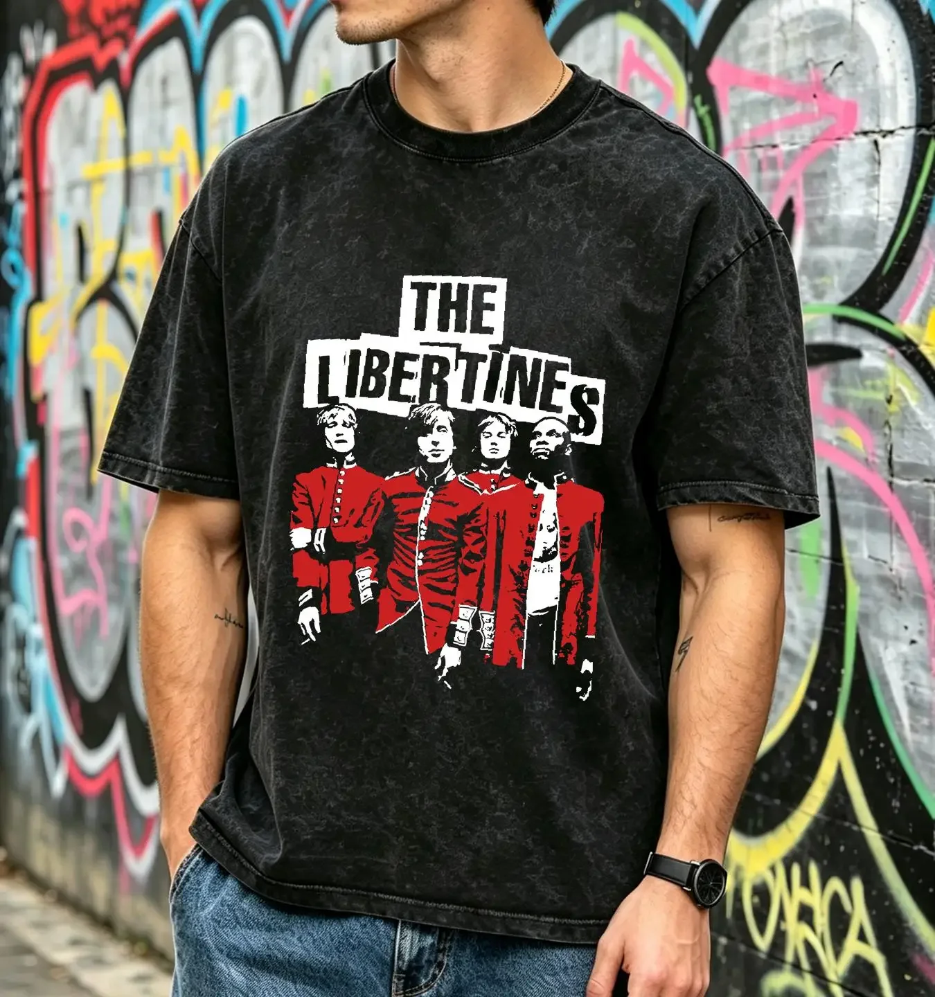 washed T Shirt The Libertines Rock Music Album Up Bracket Merch Heavy Cotton long or short sleeves vintage Washed Unisex