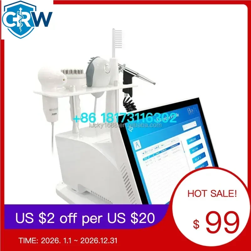 CRW 5in1 Scalp Massage Hair Loss Treatment Growth Hair Analysis Device Hair Machine with Comparison Mode