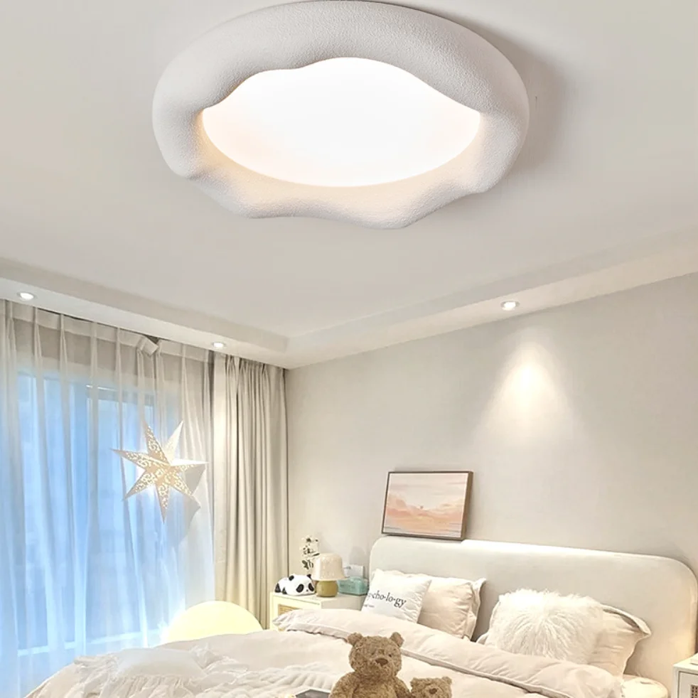 

Nordic French silent creative ceiling lamp, personalized art carved Christmas tree white rabbit bow variety of cream-colored whi