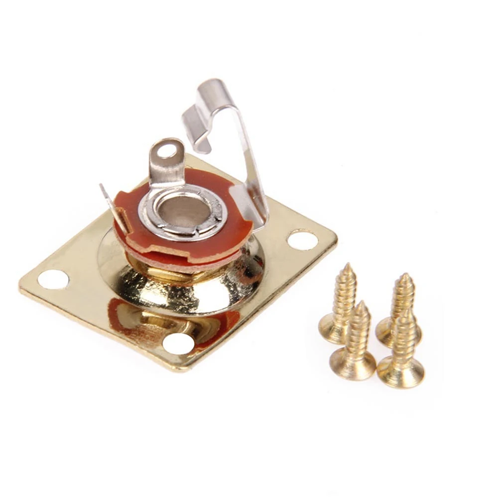 

Replacemnet Jack Plate & Screws Electric Guitar Parts Stringed Instruments Output Socket Stereo Jack Outputing Jack Jnput Jack
