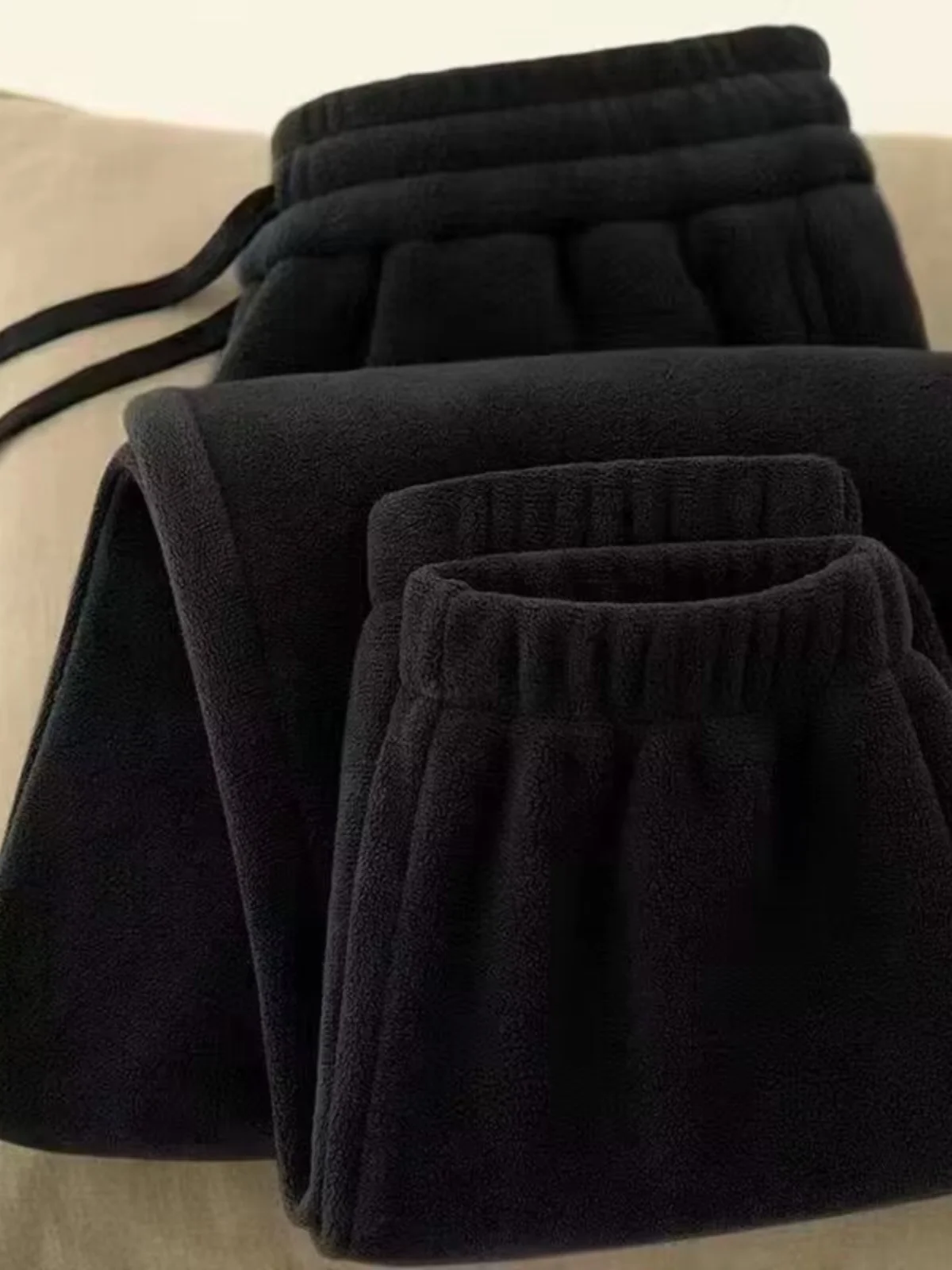 

Мужские зимние тонкие двусторонние брюки с прямыми штанинами, теплые повседневные длинные брюки с эластичной резинкой на талии, средней талии, длинной длины