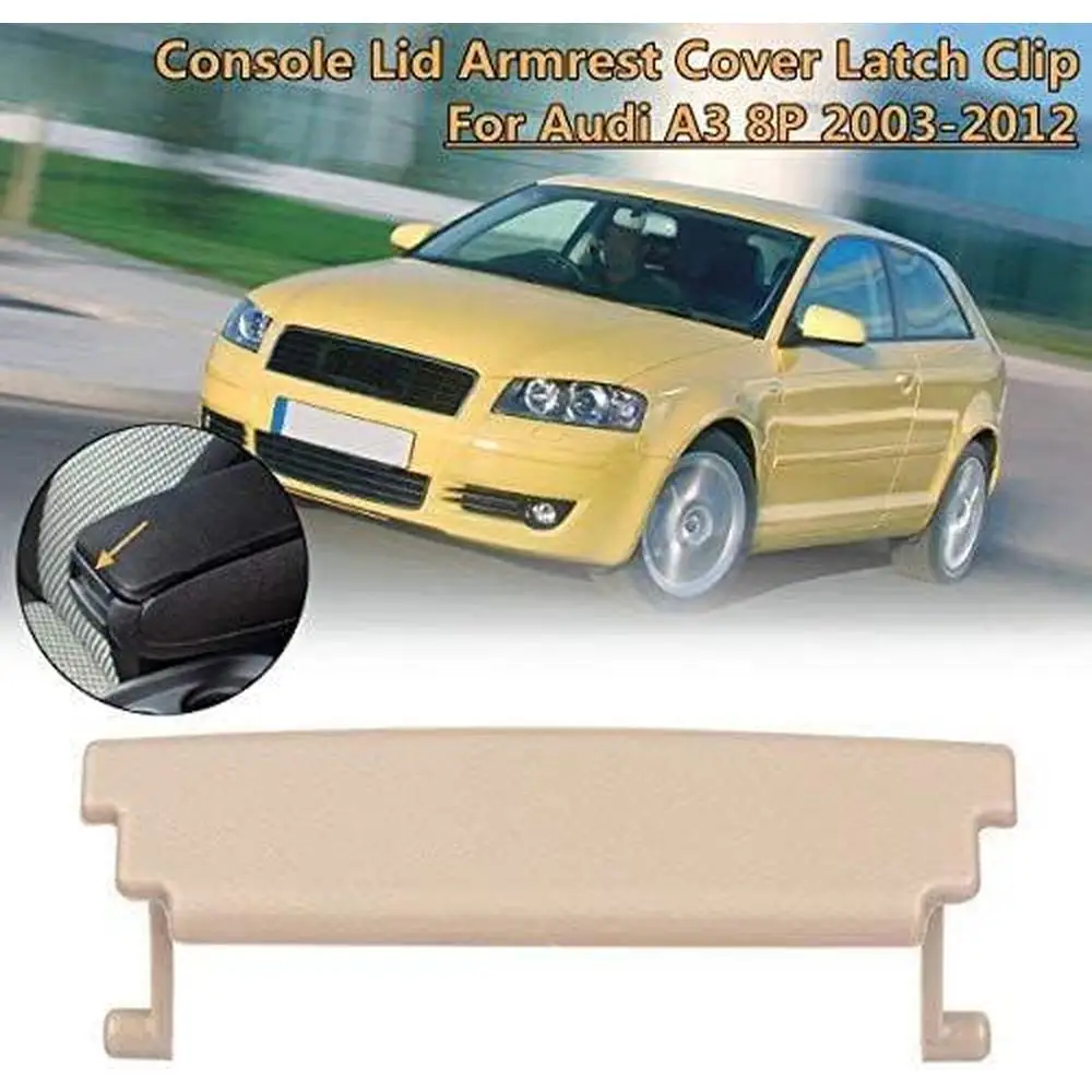 1 × غطاء مسند ذراع وحدة التحكم المركزية بمشبك مزلاج متوافق مع موديلات Audi A3 8P 2003-2013
