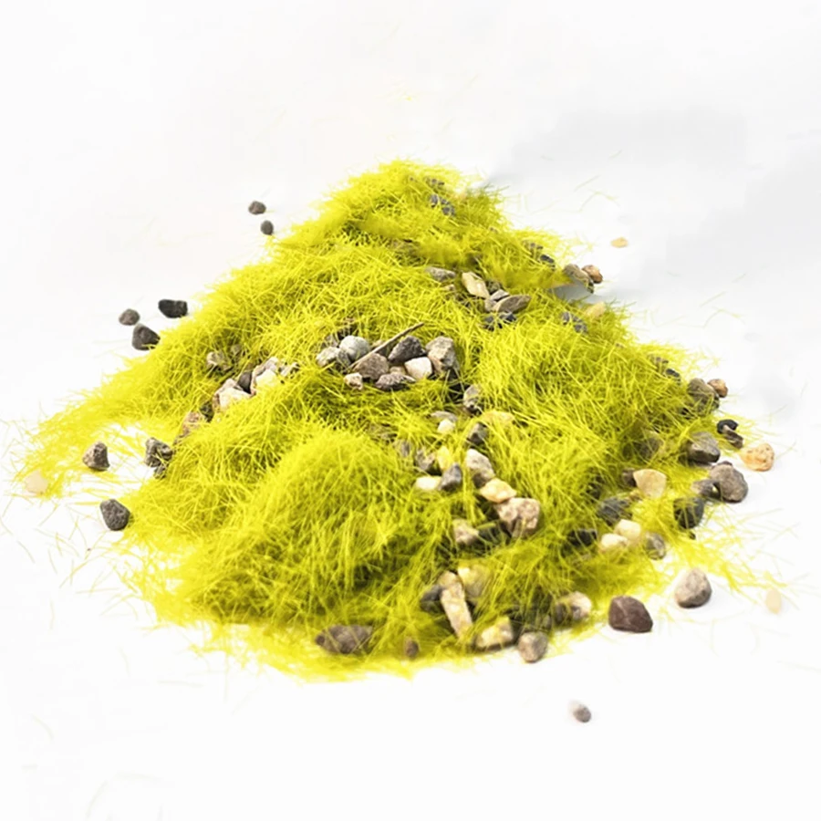 หญ้าเทียมขนาดเล็ก 50 กรัม/ถุง พร้อมหิน สำหรับชุดจำลองสถานการณ์สงคราม สำหรับงาน HO OO N รถไฟจำลอง/ฉากทหาร/ไดโอรามา