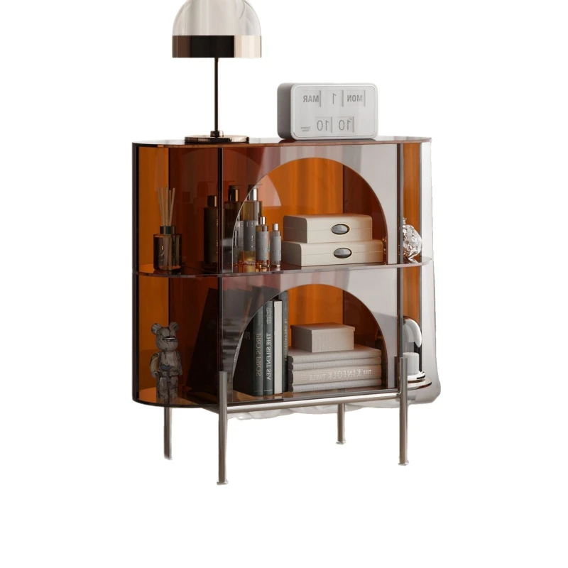 

Acrylic living room sofa side modern simple light luxury shelf low cabinet storage porch dining side tea cabinet