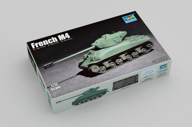 Trumpeter 07169 1/72 Scale  French M4  Sherman Medium Tank Vehicle Hobby Craft Assembly Plastic Model Building Kit