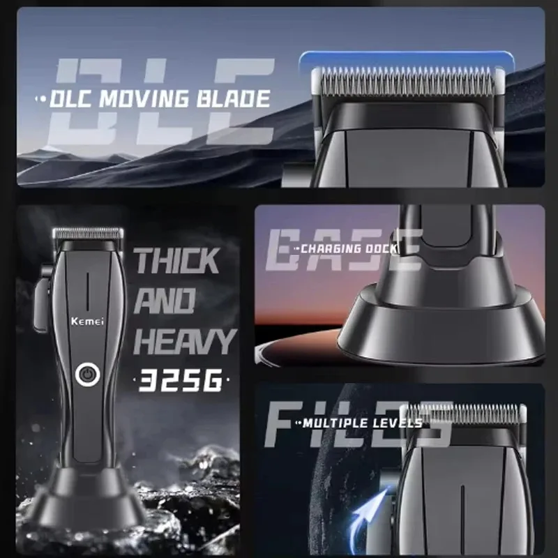 Kemei KM-2286 KM-2295 Manufacturer Electric Hair Clippers Professional Barber Hair Trimmer For Men Cordless Cutting Machine Kit