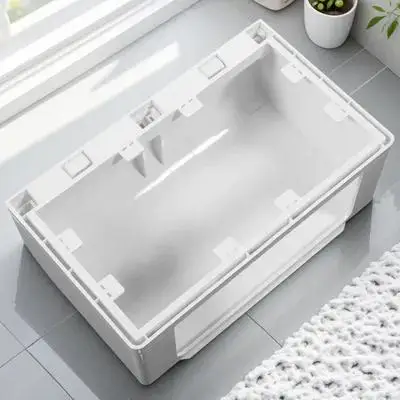 

2 Gang 86 Type Thickened Adhesive Socket Cover Waterproof Home Bathroom Socket Box Splash Proof Easy Install Electrical
