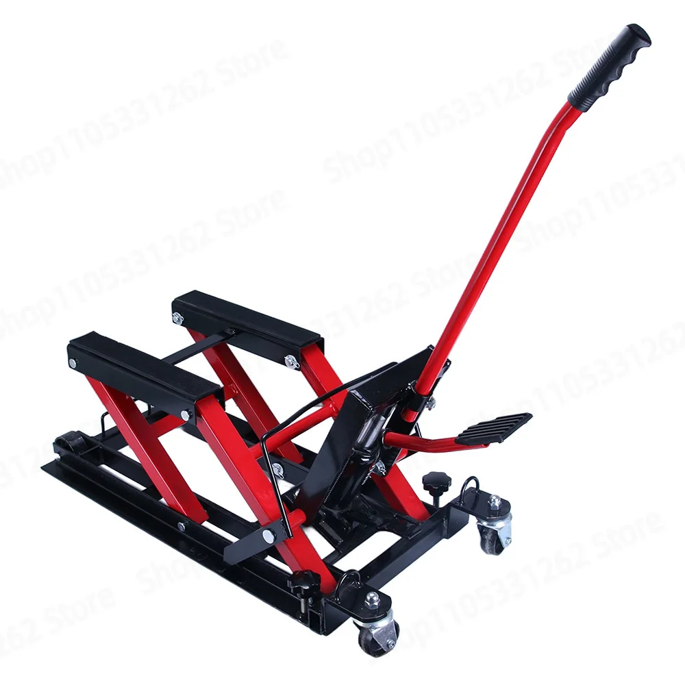 Heavy Duty Motorcycle Hydraulic Lift, Scissor Jack Stand Table for Garage