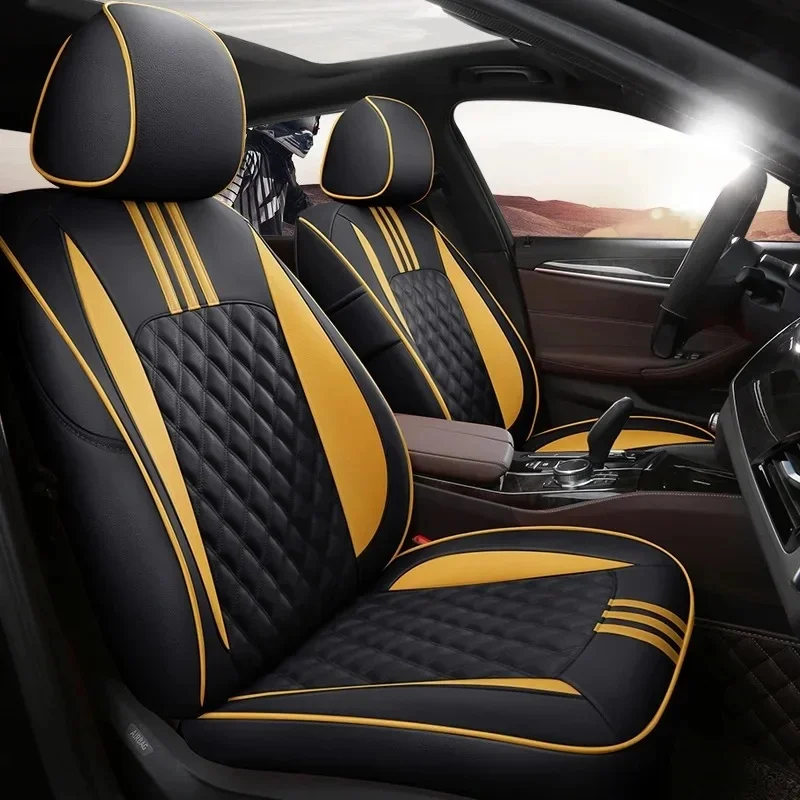 High Quality Waterproof Heavy Duty PU Leather Car Seat Cushion Anti Slip Universal Fit Auto Seat Protector Support OEM ODM Servi