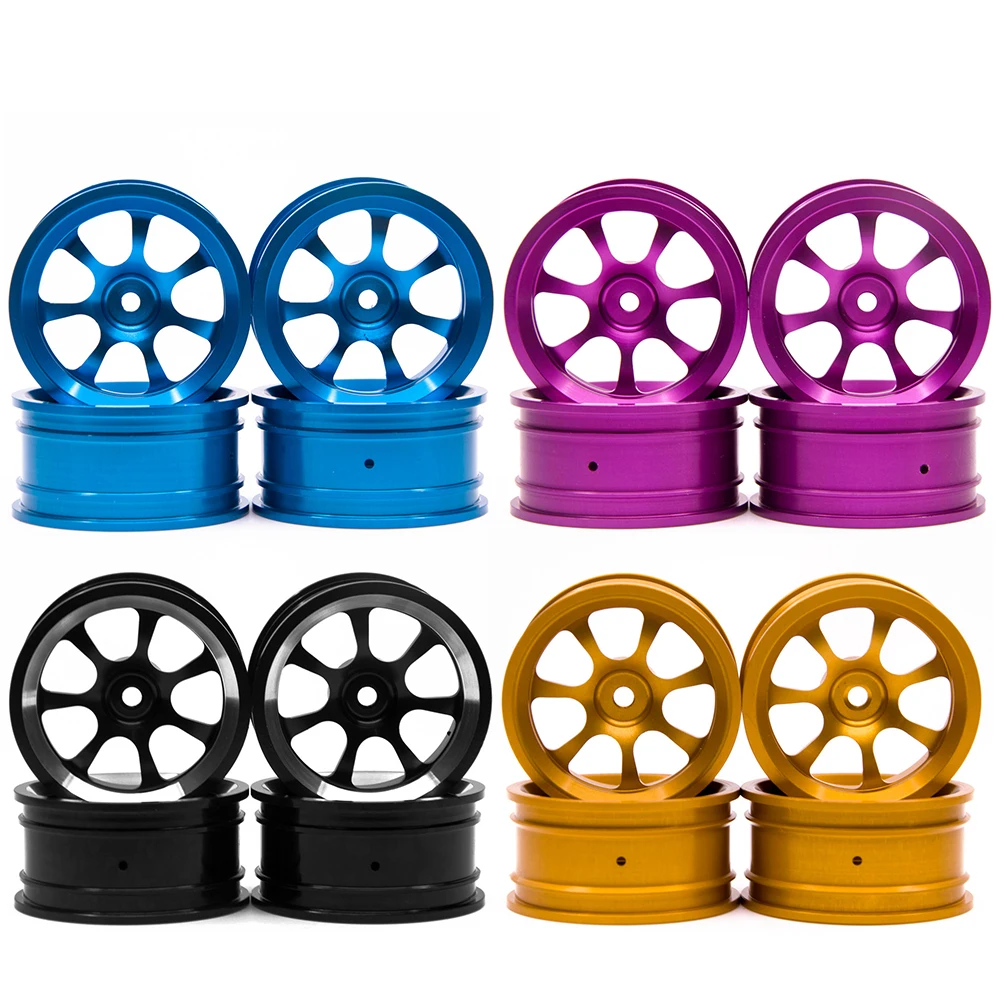 YEAHRUN Aluminum Alloy Wheels Hubs Rims for 1/10 RC On-road Drift Car HSP Tamiya TT02 HPI Kyosho Sakura D4 Parts