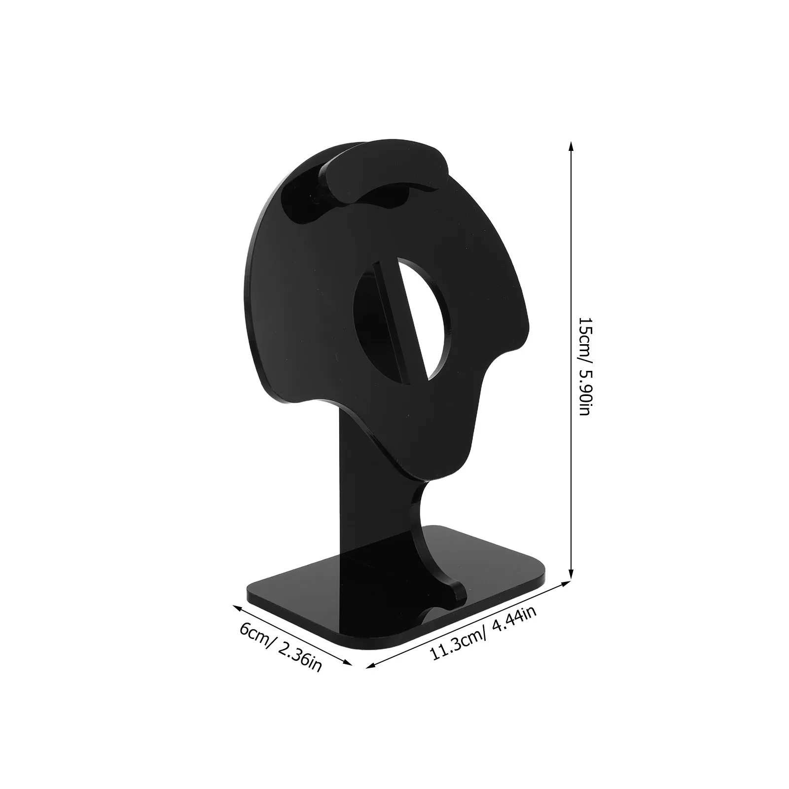 Acrylic Headphone Stand for Desk Over-Ear Headphones Holder Retro Tabletop Headset Stand Stable Gaming Office Desktop Headphone view 5