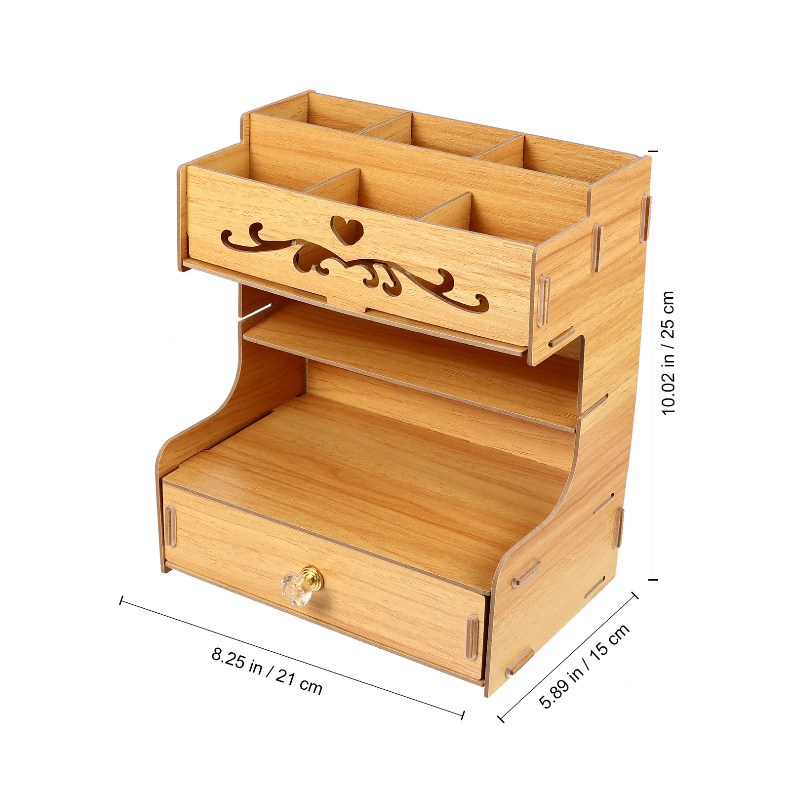 

Wooden Desk Organizer Large Capacity Pencil Holder Pen Holder Storage Stand Perfect for Office and Home Use Wood Desk Organizer