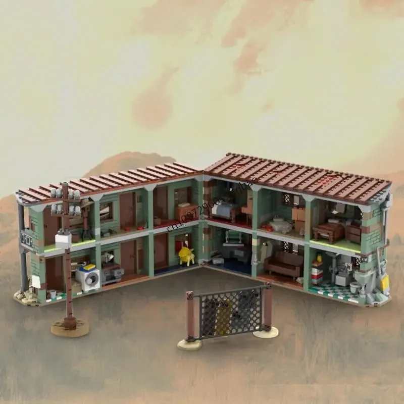 Novo 3114 pçs série de jogos famosos novac motel dinky moc vista rua modelo blocos de construção diy ideias criativas brinquedo do miúdo presentes aniversário