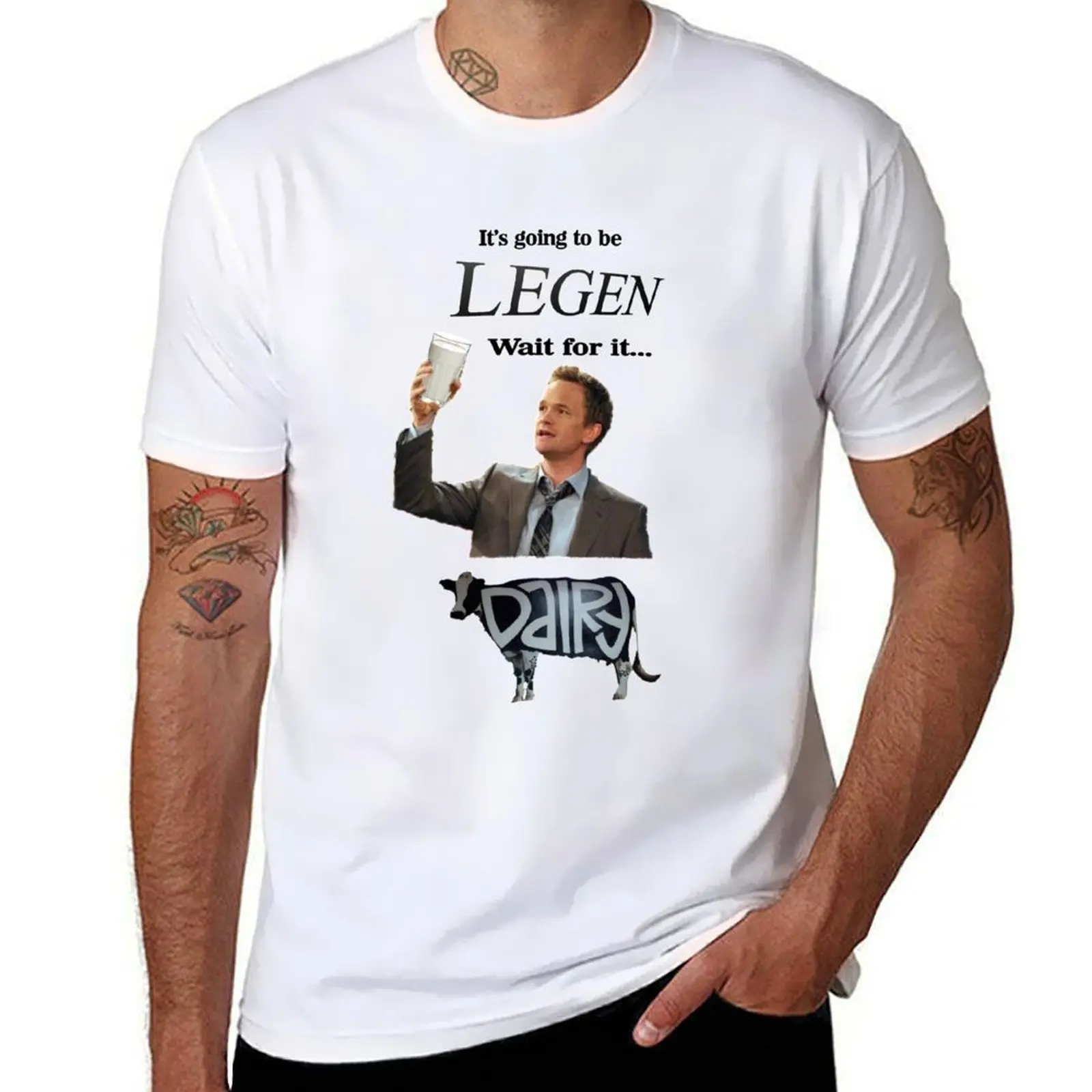 

Barney Legendary Dairy T-Shirt men t shirt cotton 100% cotton tshirt 100% T-Shirt