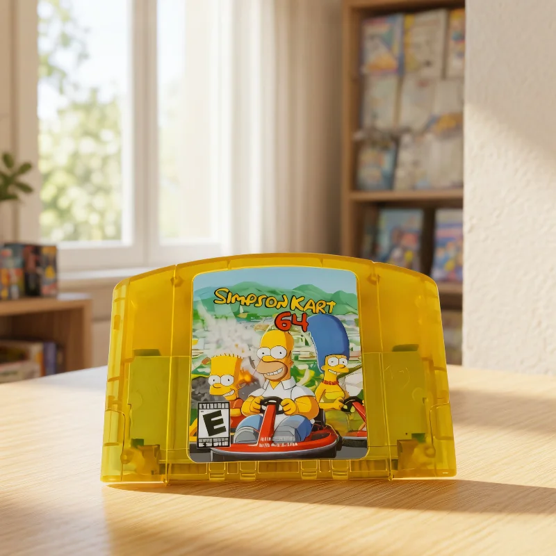 N64 Game Cartridge, Compatible with 64-Bit NTSC American Consoles, Go-Kart 64, English Game Cartridge