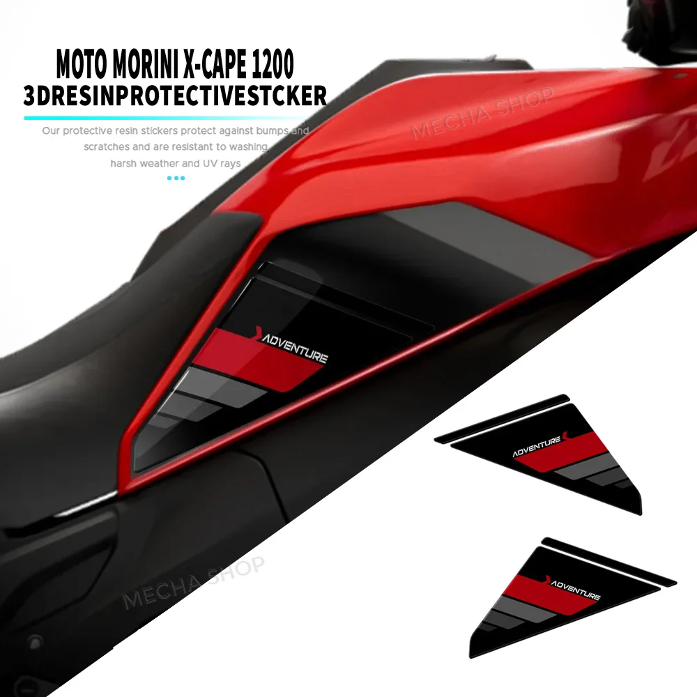 

For Moto Morini X-cape 1200 2026 3D Resin Sticker Side Tank Pad Decal Protection