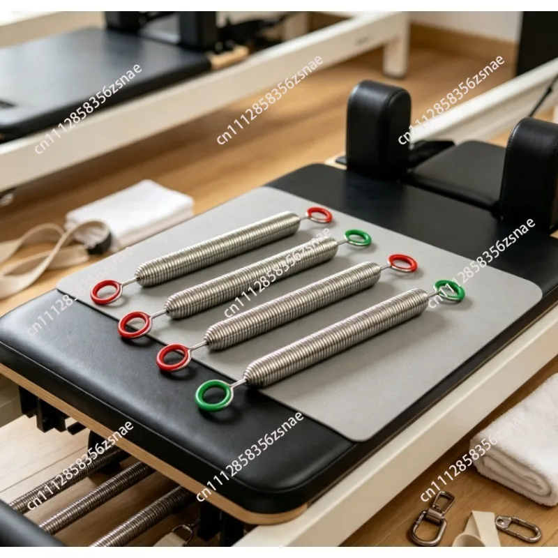 Premium Double‑Sided Hook Coiled Hardware, Color‑Coded Portable Pilates Reformer Replacement Fittings