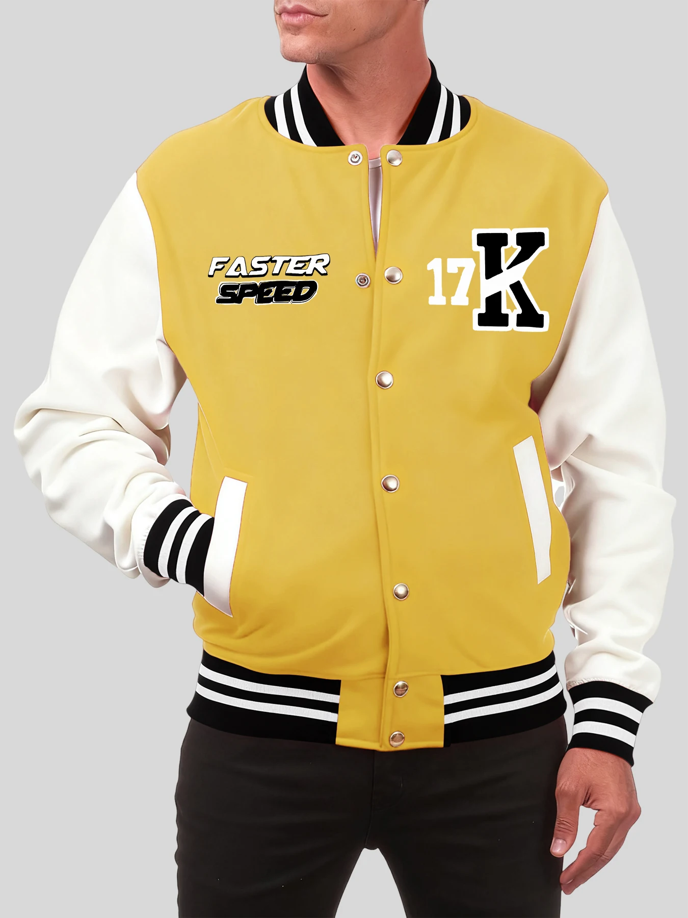 

Бейсбольная форма с принтом Faster Speed 17, мужская хлопковая свободная уличная одежда, модные красочные мужские куртки, американская одежда