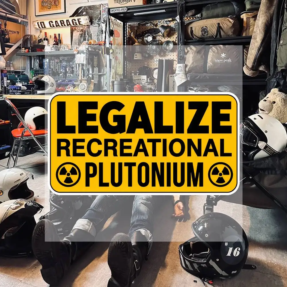 Autocollants en vinyle imperméables "Legalize Recreational Plutonium" pour voiture, moto, vélo, skateboard, ordinateur portable, bouteille, téléphone