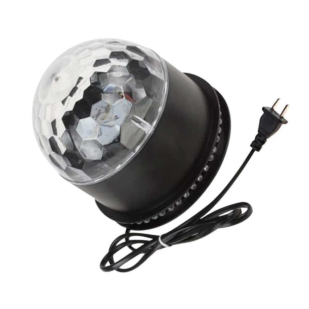 1 قطعة ضوء المرحلة ليلة جهاز عرض (بروجكتور) ليد مصباح ملون كريستال الكرة التحكم الصوتي لقضاء عطلة ديكور الحفلات الولايات المتحدة التوصيل الأسود #3