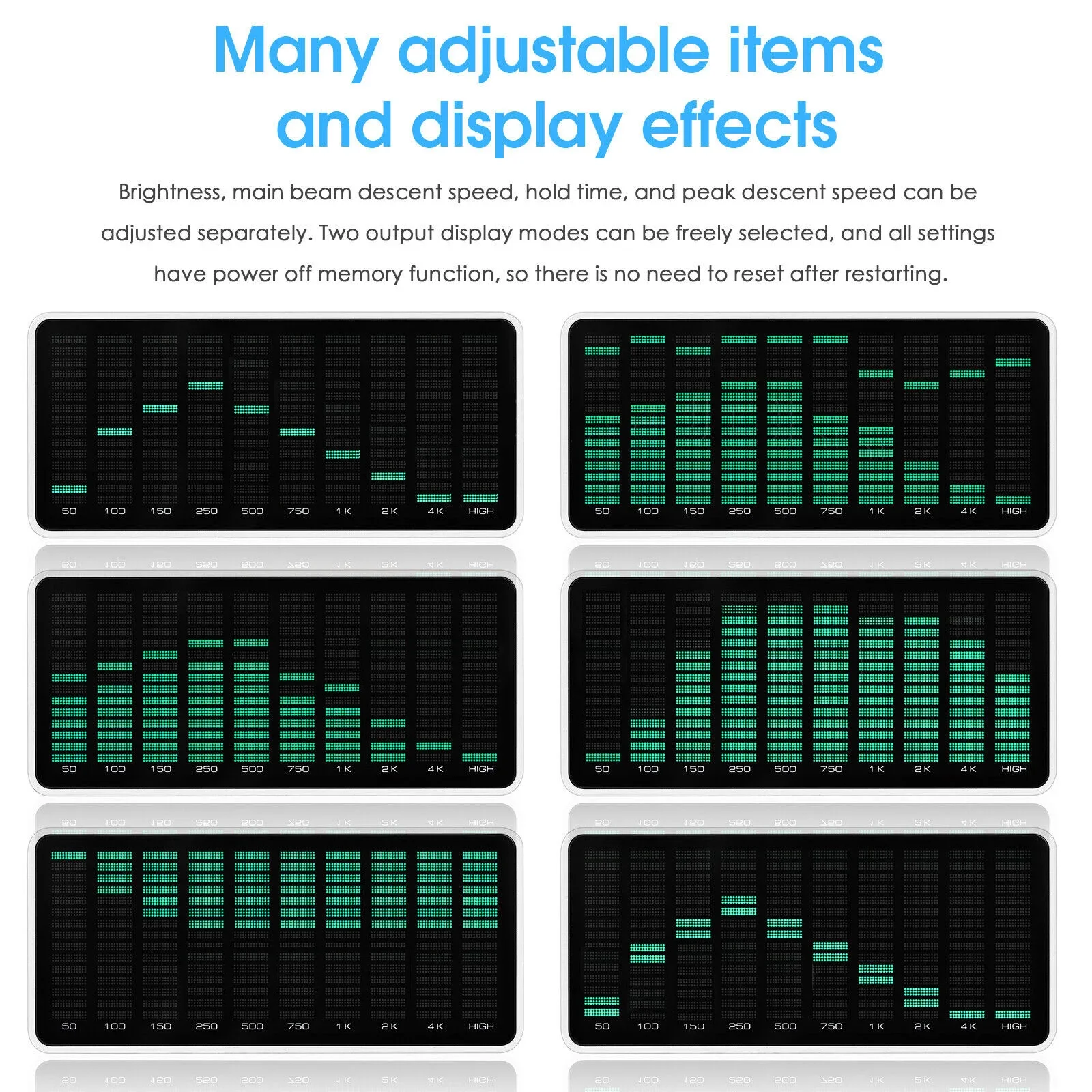 Audio Spectrum Analyzer Music Spectrum MIC Pick-Up Sound Level Meter Audio Analyzer Display 50Hz-20KHz Accurate Music Spectrum