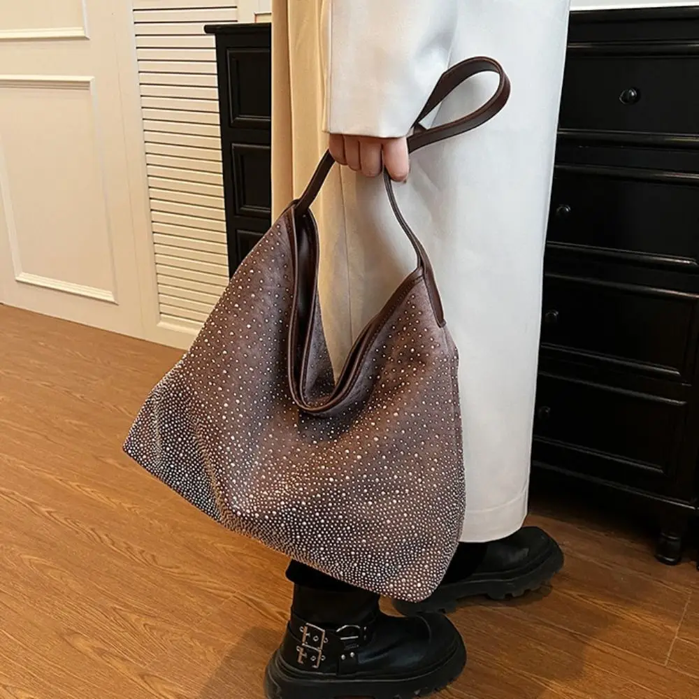 

Модная блестящая сумка на плечо со стразами, блестящая роскошная женская сумка-тоут с бриллиантами, большая вместительная вечерняя сумка с кристаллами, свадебная сумка