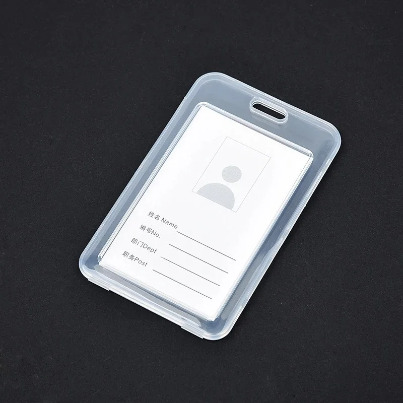 Tarjetero transparente para hombre y mujer, bolsa con Clip para tarjetas de crédito, identificación de banco de negocios, tarjeta de autobús para estudiantes, insignia retráctil, 10 unidades